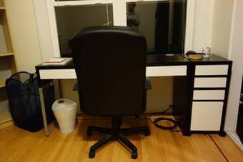 Leather Swivel Desk Chair - $30 2