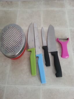 knives, hangers,set of three cookie sheet 1