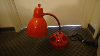 Moving! Red desk lamp - $10 1