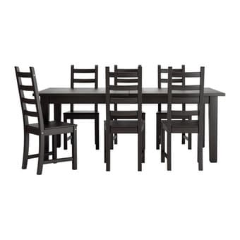 6 Foot Ikea Wood Table and 6 Chairs - Rarely used - $445 1
