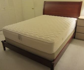 Spring Air Queen-size Mattress + Box + Solid Wood Headboard - $800 1