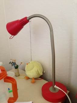 Red desk lamp, US$ 12 1