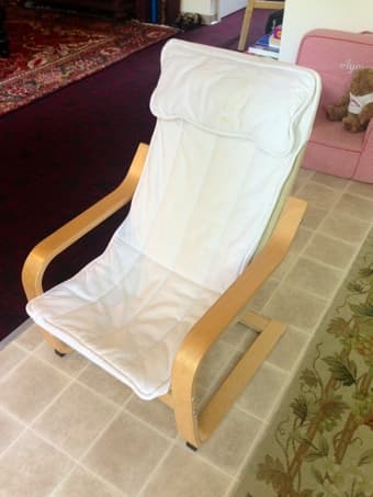 Child's white recliner chair $35 1
