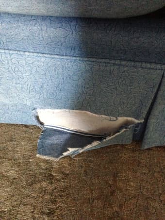 Comfortable Blue Couch - Well-Used 2