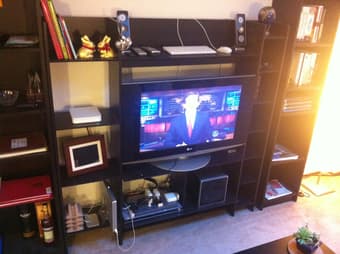IKEA Mavas entertainment center, black - $25 1