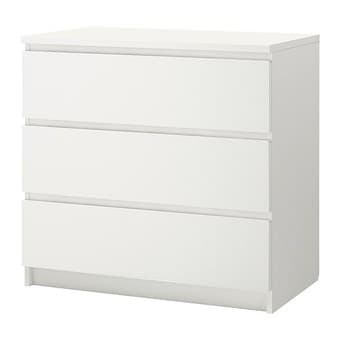MALM 3 drawer chest, white $30 1