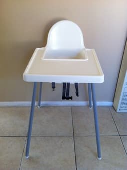 Ikea high chair and Fisher price bath tub 1