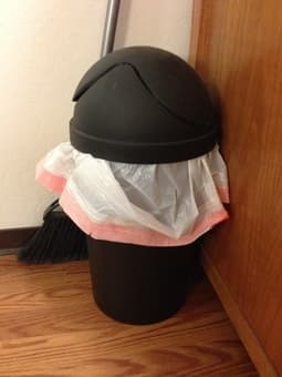 Trash Can & Yard Broom - $5 each 2