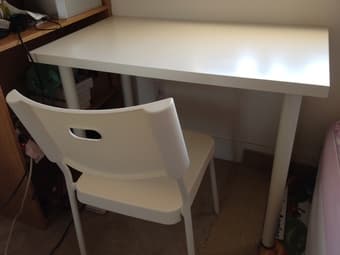 Ikea desk $12 and Ikea Herman chair $6 1