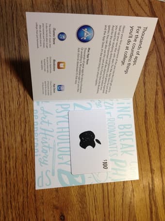 Mac App Store Gift Card Face Value $100, selling for $90 OBO 2