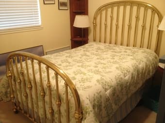 Heavy Duty Antique Brass Bed with Mattress - Very good condition  $350 2