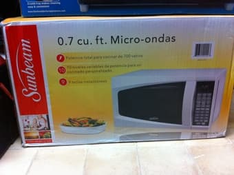 0.7 cu ft Microwave - $40 1