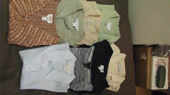 For sale: 6 silk women's tops + 2 more dressy tops, small - medium 1