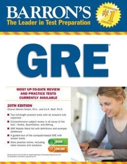 GRE (Barron's Test Preparation, 20th ed.) Brand new w/ CD, $10 OBO 1