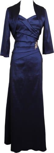 Textured Silky Strapless Gown with Crystal Pin & Bolero / Large / $65 1