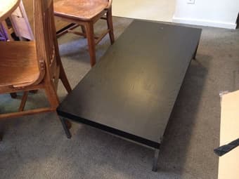 For sale: dark wood coffee table $45 1