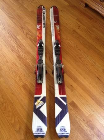 Salomon X-Wing Sandstorm skis 173cm w/ bindings - $140 1