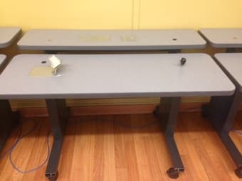 2 free standing/ sitting desks 3