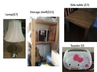 Moving Sale(desk+chair, sofa, side table, lamp, bookshelf, toaster) 2