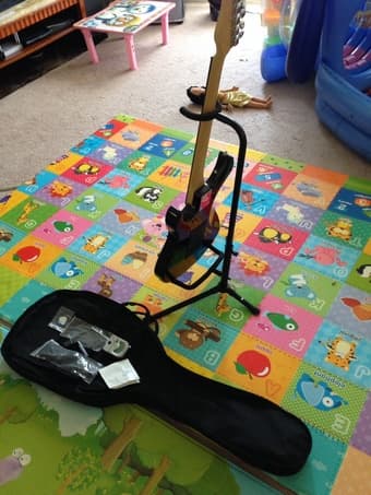 Electric guitar with amp ($80) 3