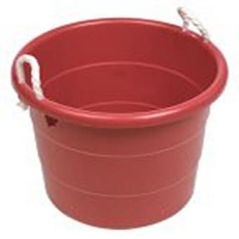 red plastic 17 gallon (big) party tub for sale, never used! 1
