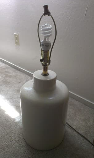 free lamp base with bulb! 1