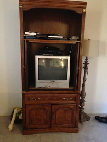 Tube tv + built-in DVD player $15 1