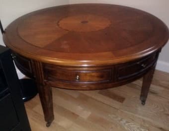 matching wood coffee table and end table 1