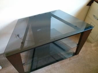 glass tv stand Great condition! $60 3