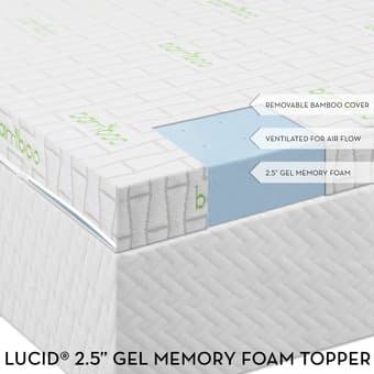 priced for quick sale! new 2.5" memory foam mattress topper with cover 1