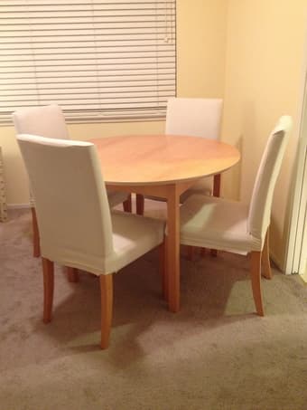 $30 - Dining table and chairs 1