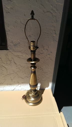 Two brass table lamps - $100 1