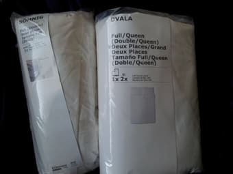 IKEA Full/Queen sized duvet cover set + bed sheet for sale--brand new! 1