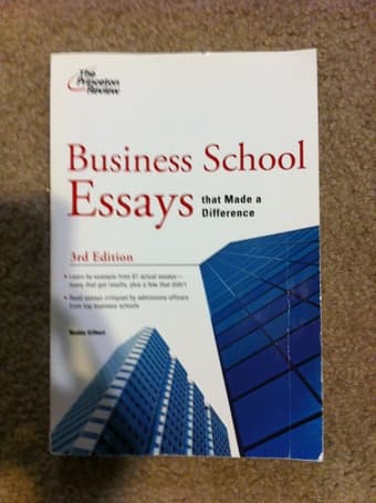 Business School Essay by Princeton Review $2 1