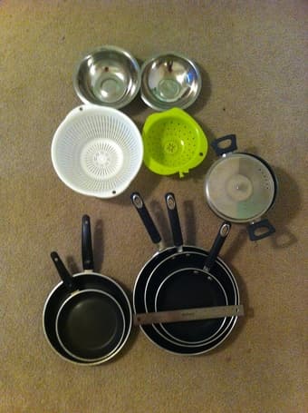 pans, mixing bowls & strainers, pot 1