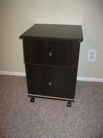 Small dresser with two drawers ,black, $45 2