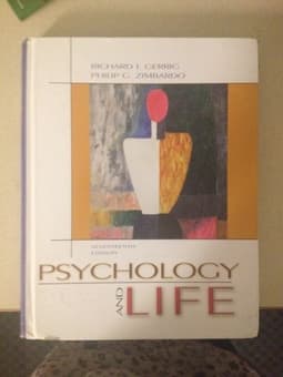 TEXTBOOK: PSYCHOLOGY AND LIFE - Philip Zimbardo - $10 1