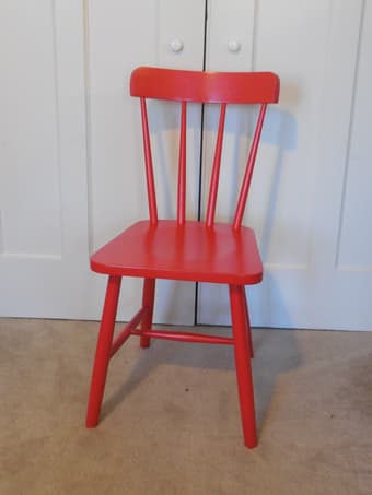Cherry red Ikea chair - $15 1