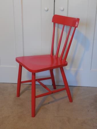 Cherry red Ikea chair - $15 2