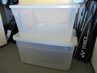 Two very large storage boxes for sale 2