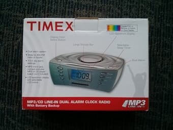 Alarm Clock + MP3 Speaker, $10 1