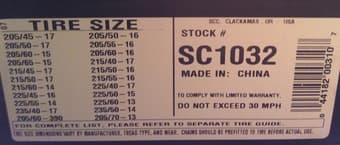 Security Chain Company SC1032 Radial Chain Cable Traction Tire Chain 2