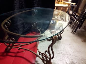 Vintage Style Glass Table For Sale ($150) 2