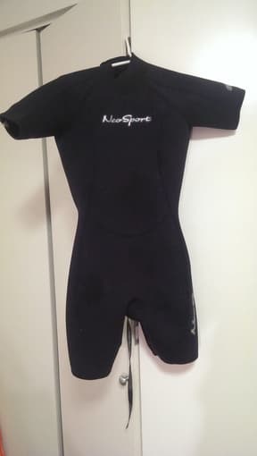 Women's neoprene 3mm shorty wetsuit, size 4, $45 1