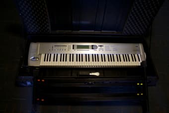 Korg Triton 76-Key Workstation w/ Shipping Case & Stand 3