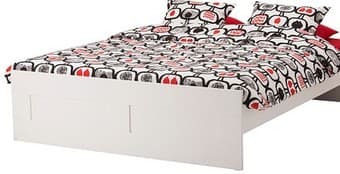 Ikea queen size bed frame + mattress+slated bed base 2