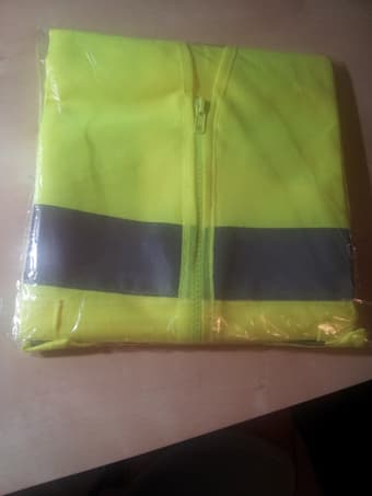 Neon Yellow Zipper Safety Vest with 2 Side Pockets ($6) 3