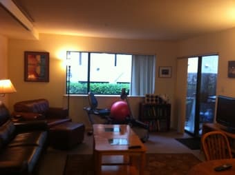 Bedroom with private bathroom available in campus apartment 1