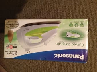 IRON : Panasonic Curved Soleplate steam/ dry iron; cordreel 1