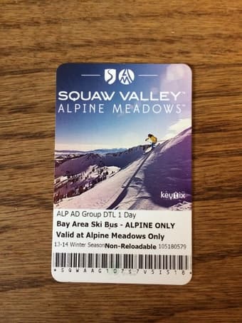 Full Day Pass to Alpine Meadows - $90 ($24 less than at mountain) -OBO 2